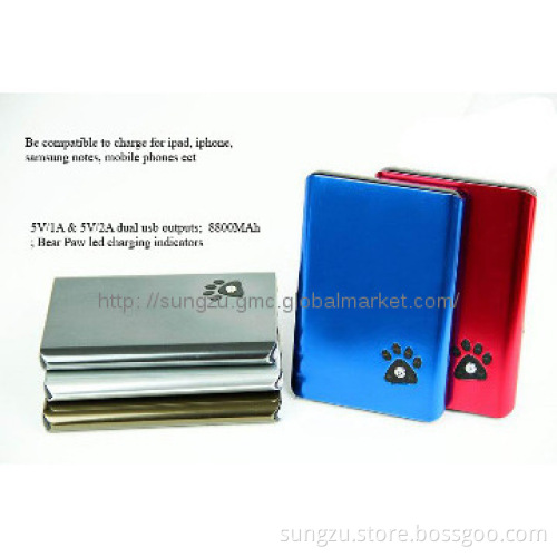2014 new high capacity portable rechargeable usb power bank for iphone